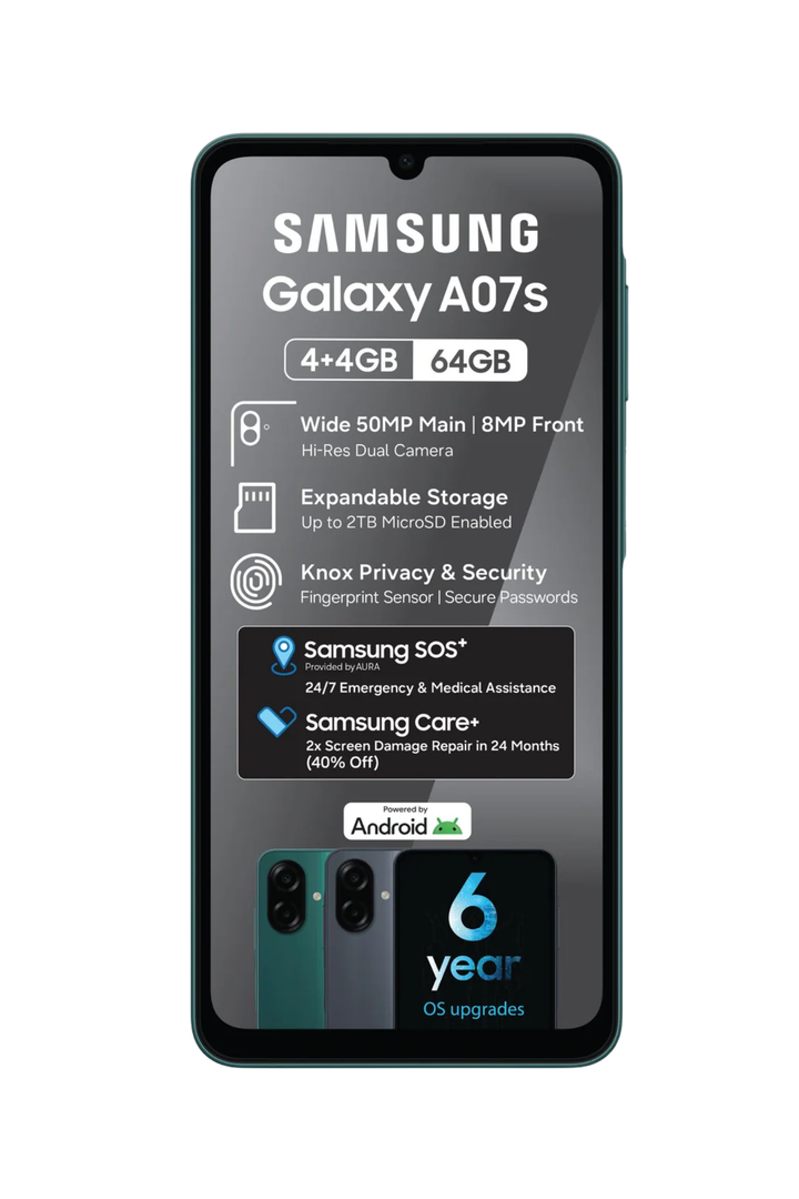 A07S 4GB +64GB Dual Sim - Green