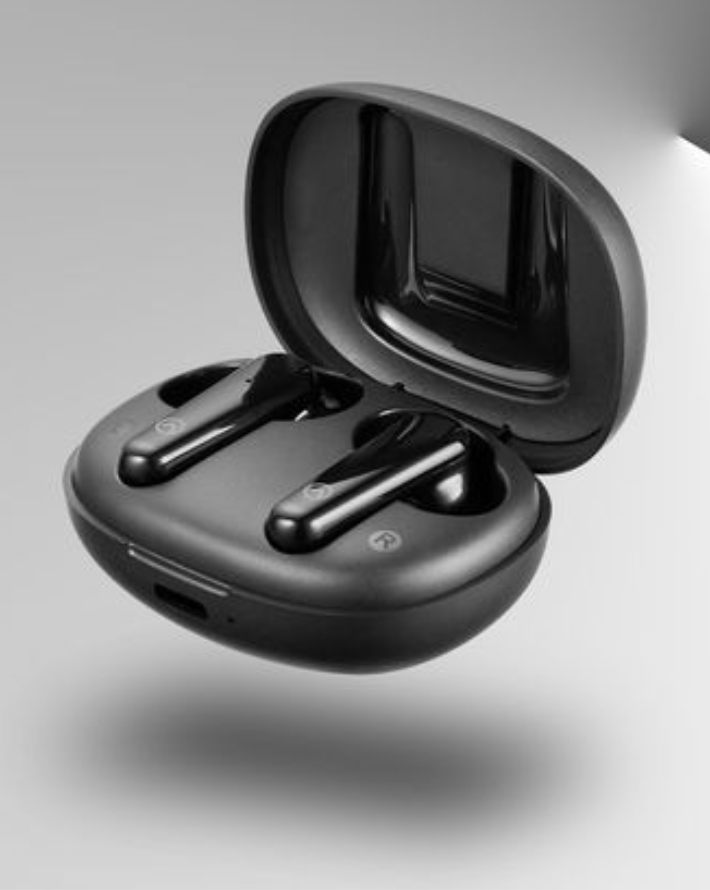 Ambient TWS Earphones with Dual Mic ENC - Black