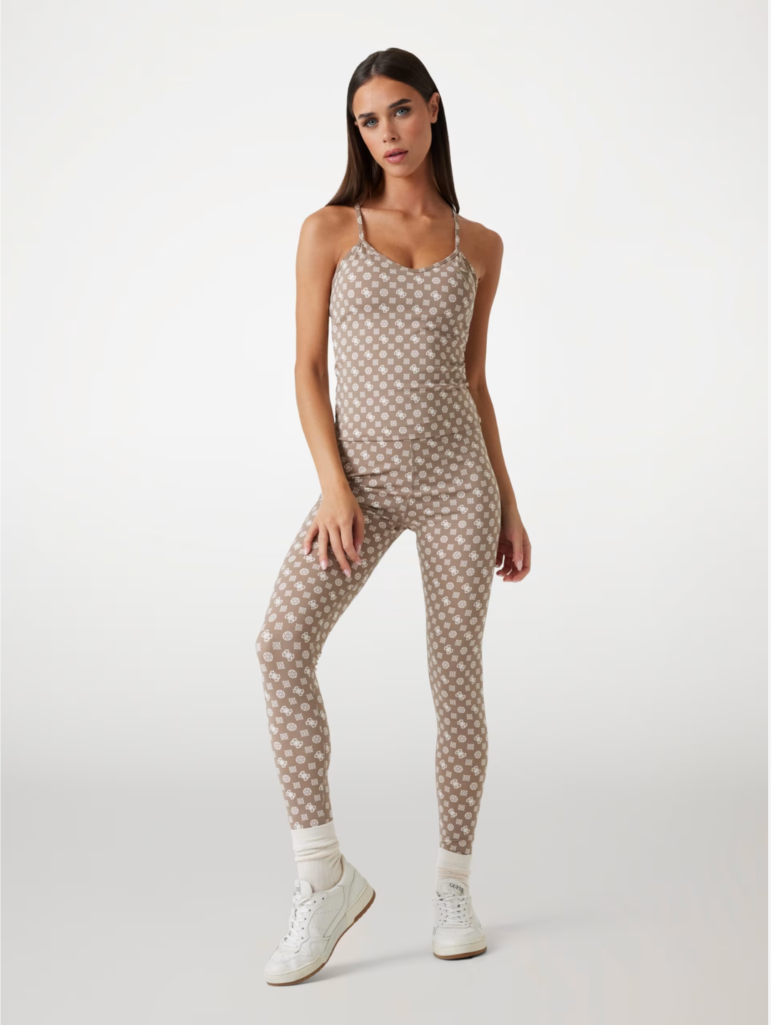 Peony Logomania Active Top - Taupe