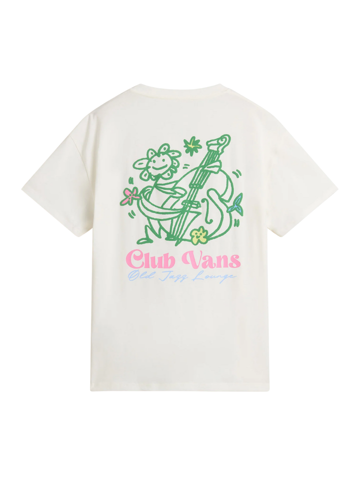 Flower Chello Oversized Tee - Cream