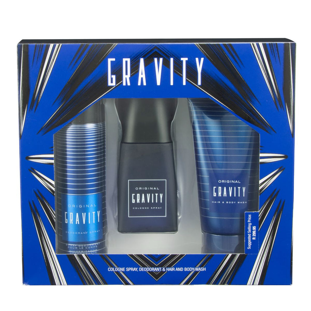Gravity Cologne Spray, Deo + Hair and Body Wash
