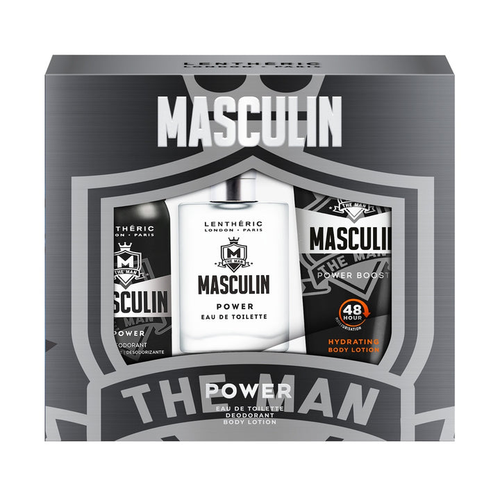 Masculin Power Eau de Toilette 3-Piece Gift Set
