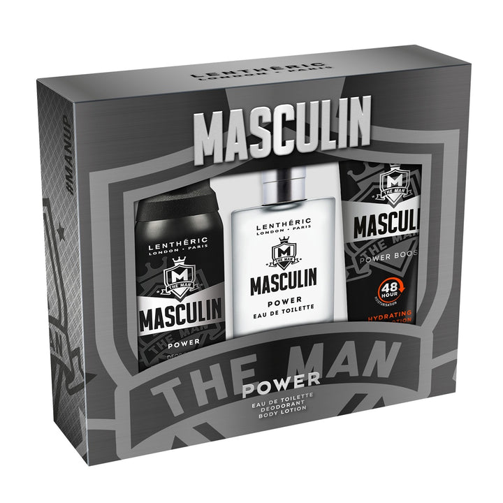 Masculin Power Eau de Toilette 3-Piece Gift Set