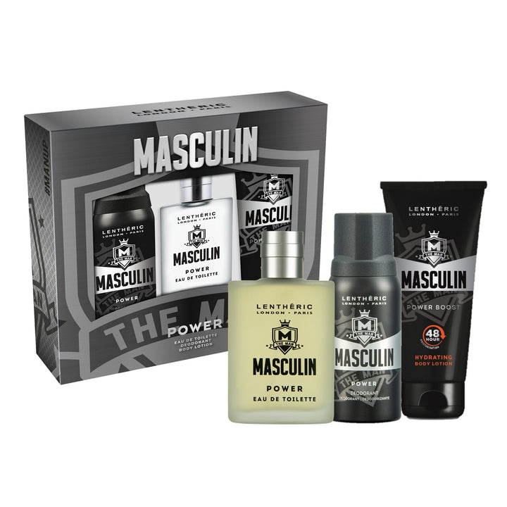 Masculin Power Eau de Toilette 3-Piece Gift Set