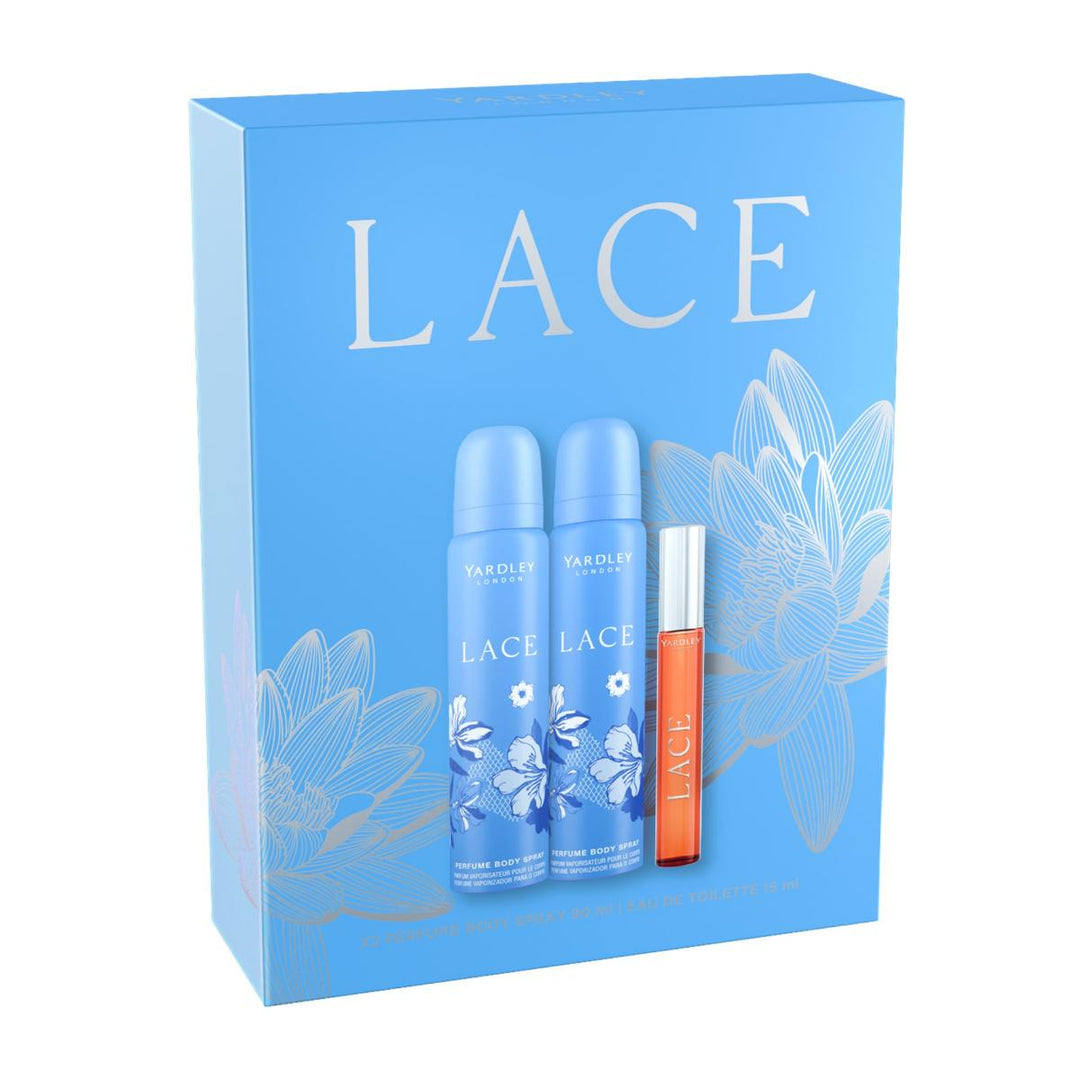 LACE 2 x PERFUME BODY SPRAY 90ML & EAU DE TOILETTE WAND 15ML
