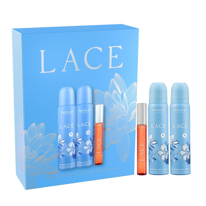 LACE 2 x PERFUME BODY SPRAY 90ML & EAU DE TOILETTE WAND 15ML