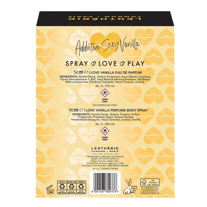 I LOVE VANILLA EAU DE PARFUM & PERFUME BODY SPRAY