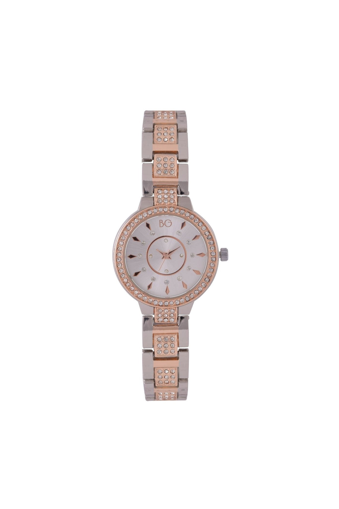Bedazzle Watch - Silver & Rose Gold