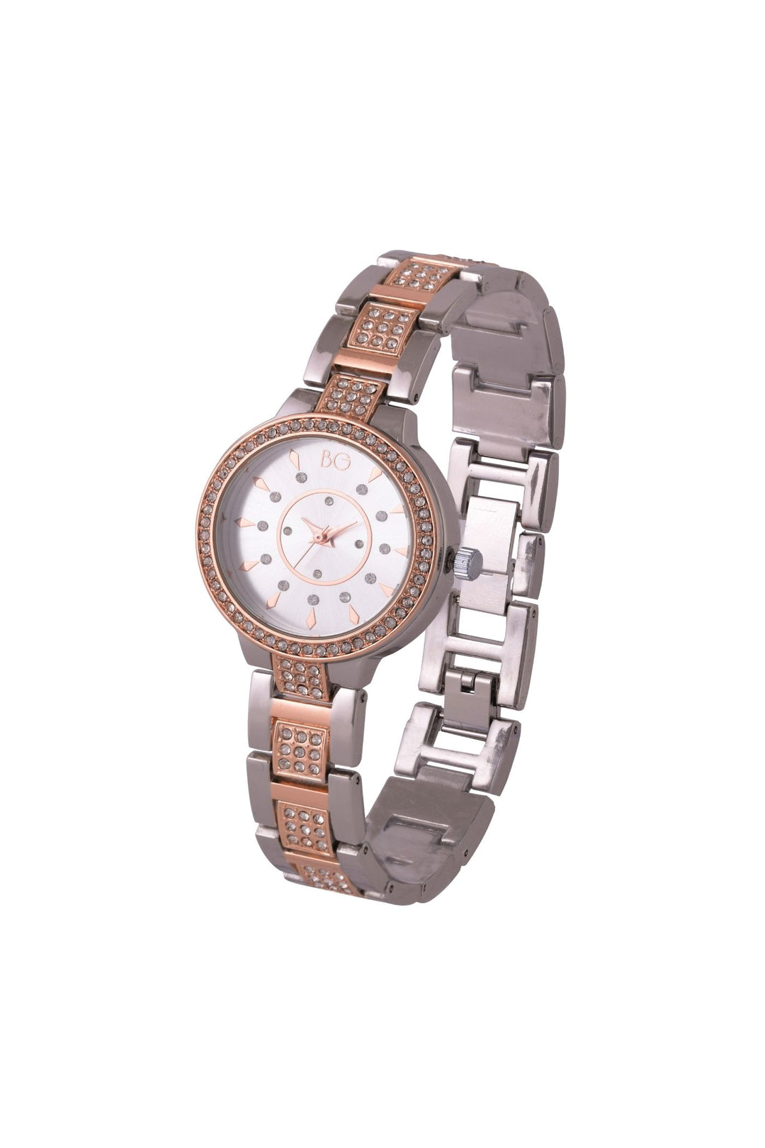 Bedazzle Watch - Silver & Rose Gold