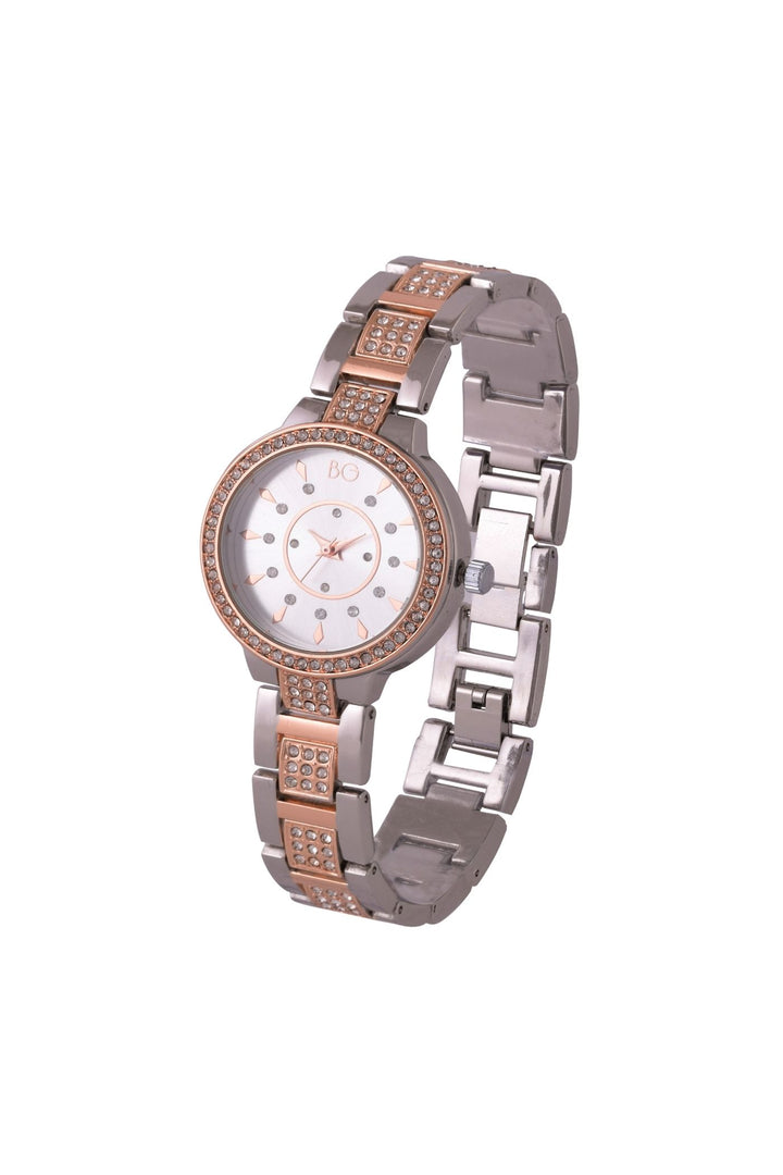 Bedazzle Watch - Silver & Rose Gold