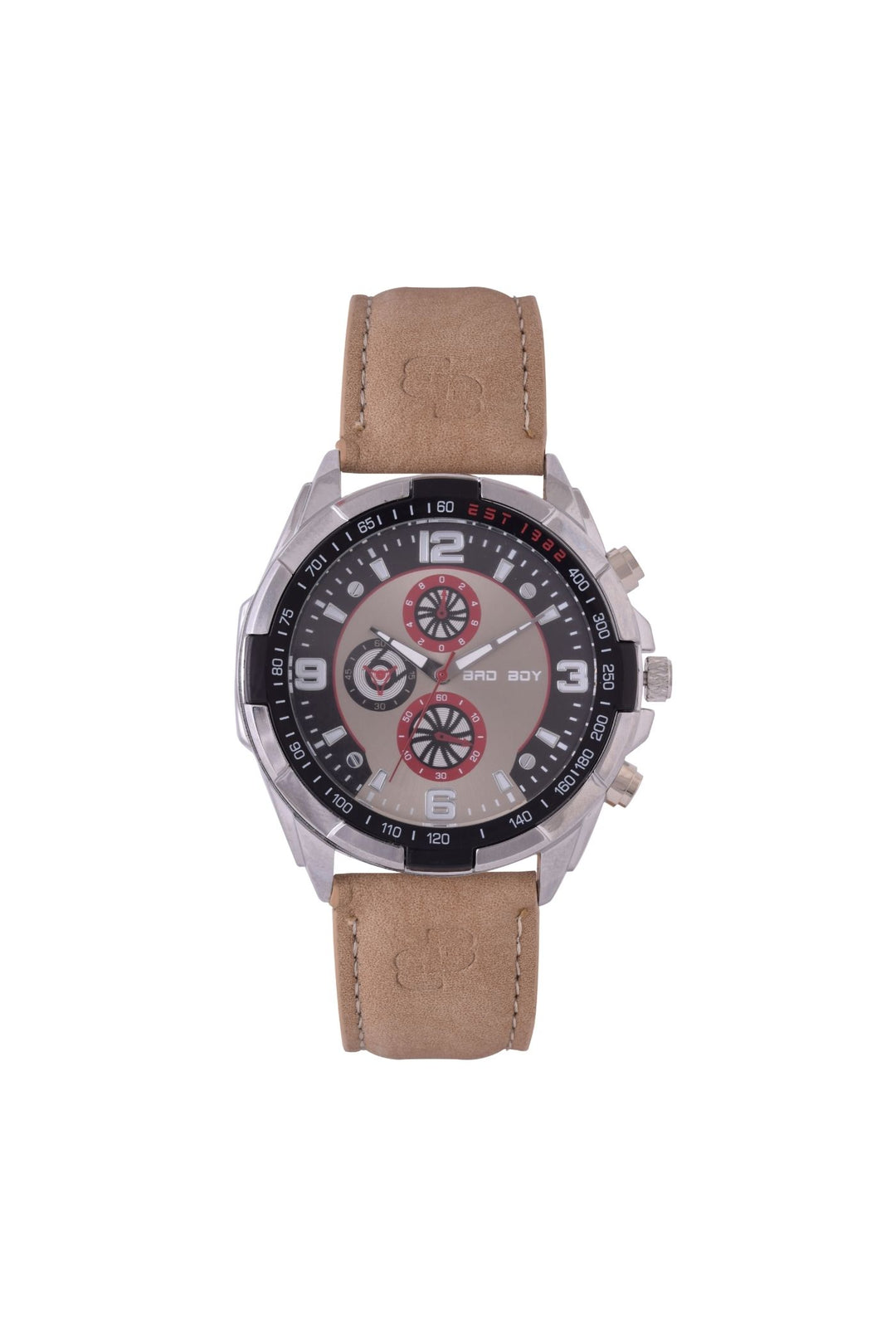 Racer Leatherette Watch - Tan