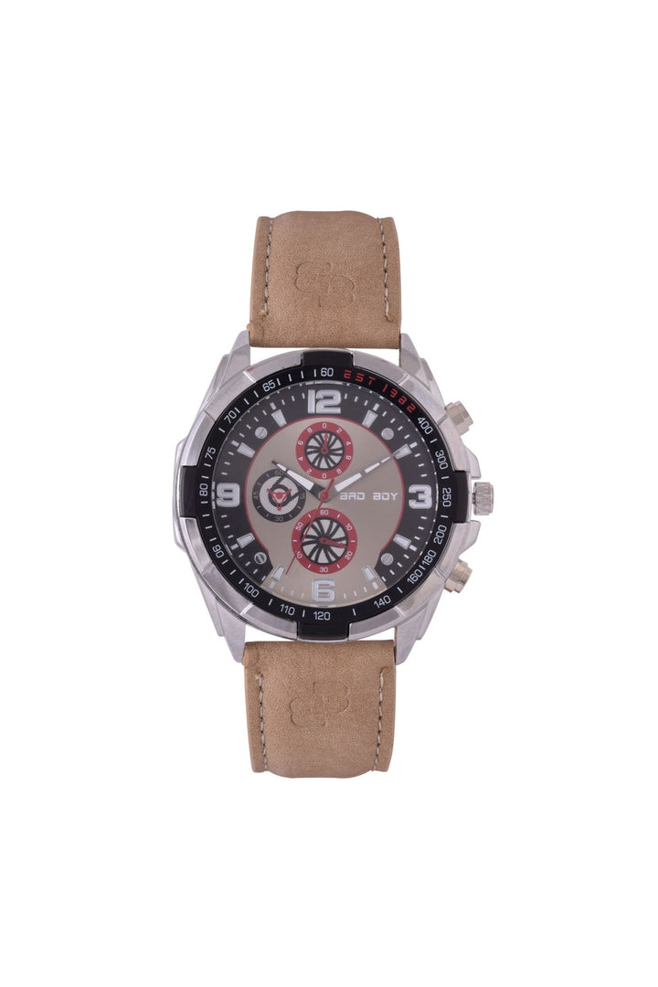 Racer Leatherette Watch - Tan