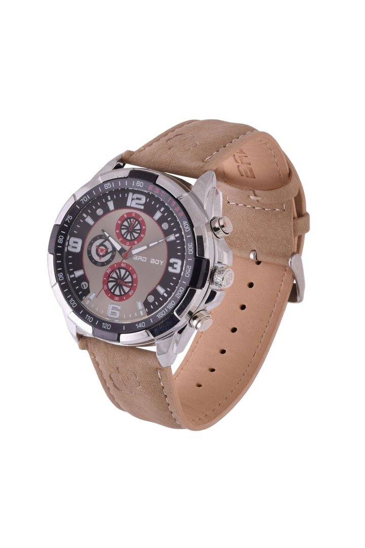 Racer Leatherette Watch - Tan