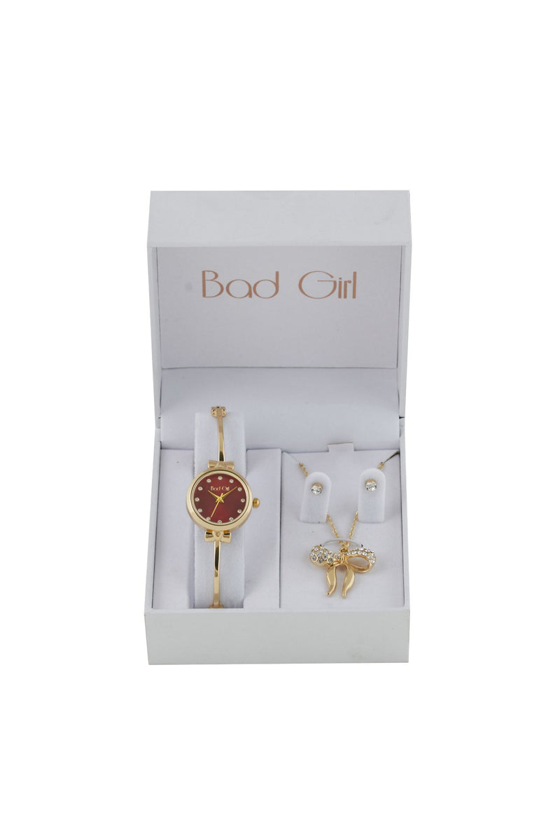 Watch Set - Gold/Brown
