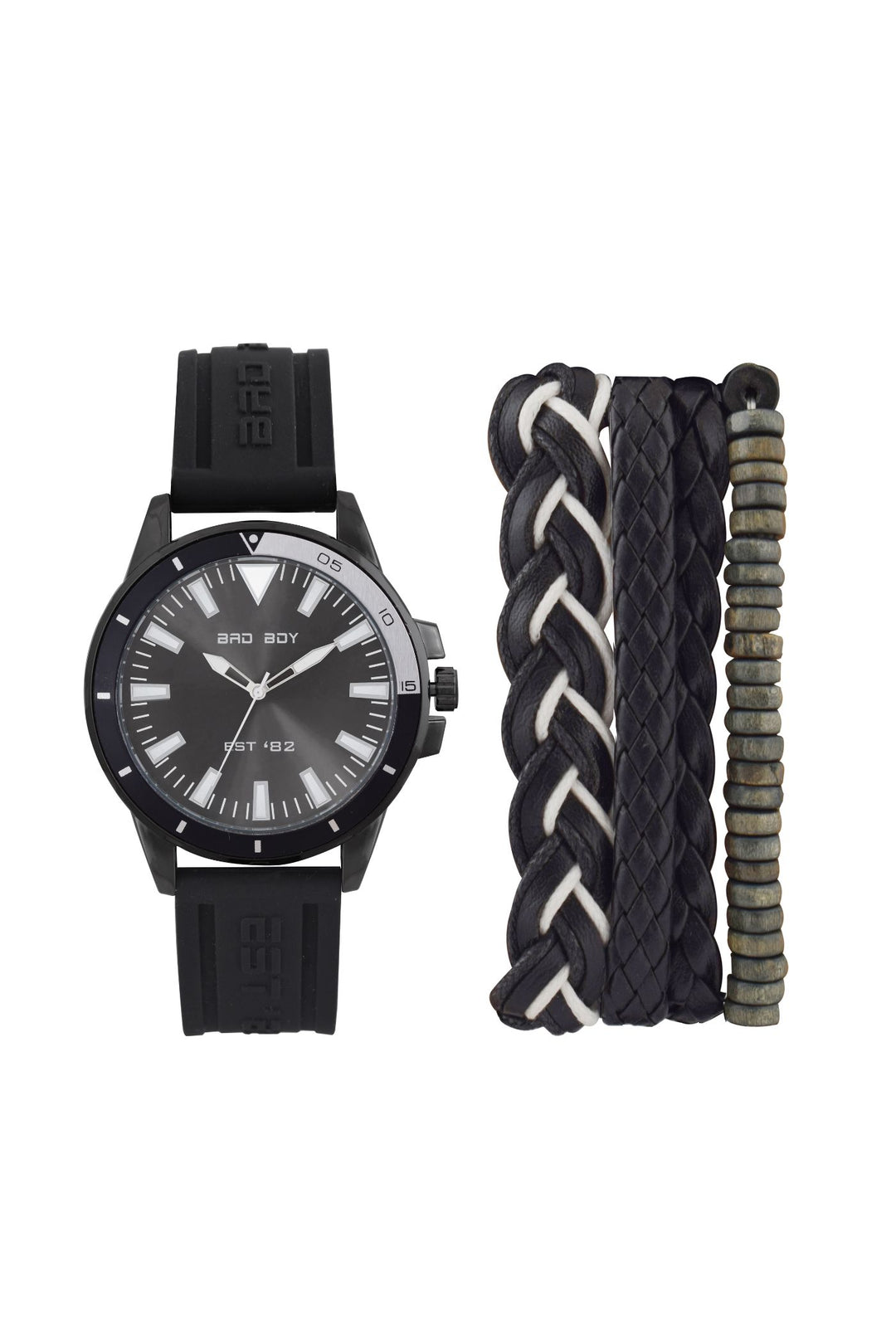 Drifter Watch & Bracelet Set - Black/Gunmetal