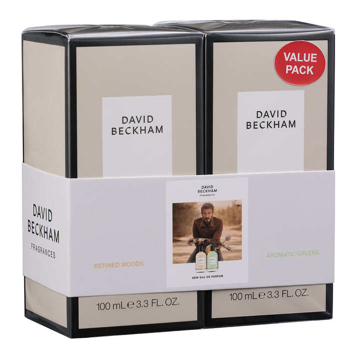 David Beckham Collection Banded Pack - Refined Woods & Aromatic Greens 100ml x 2