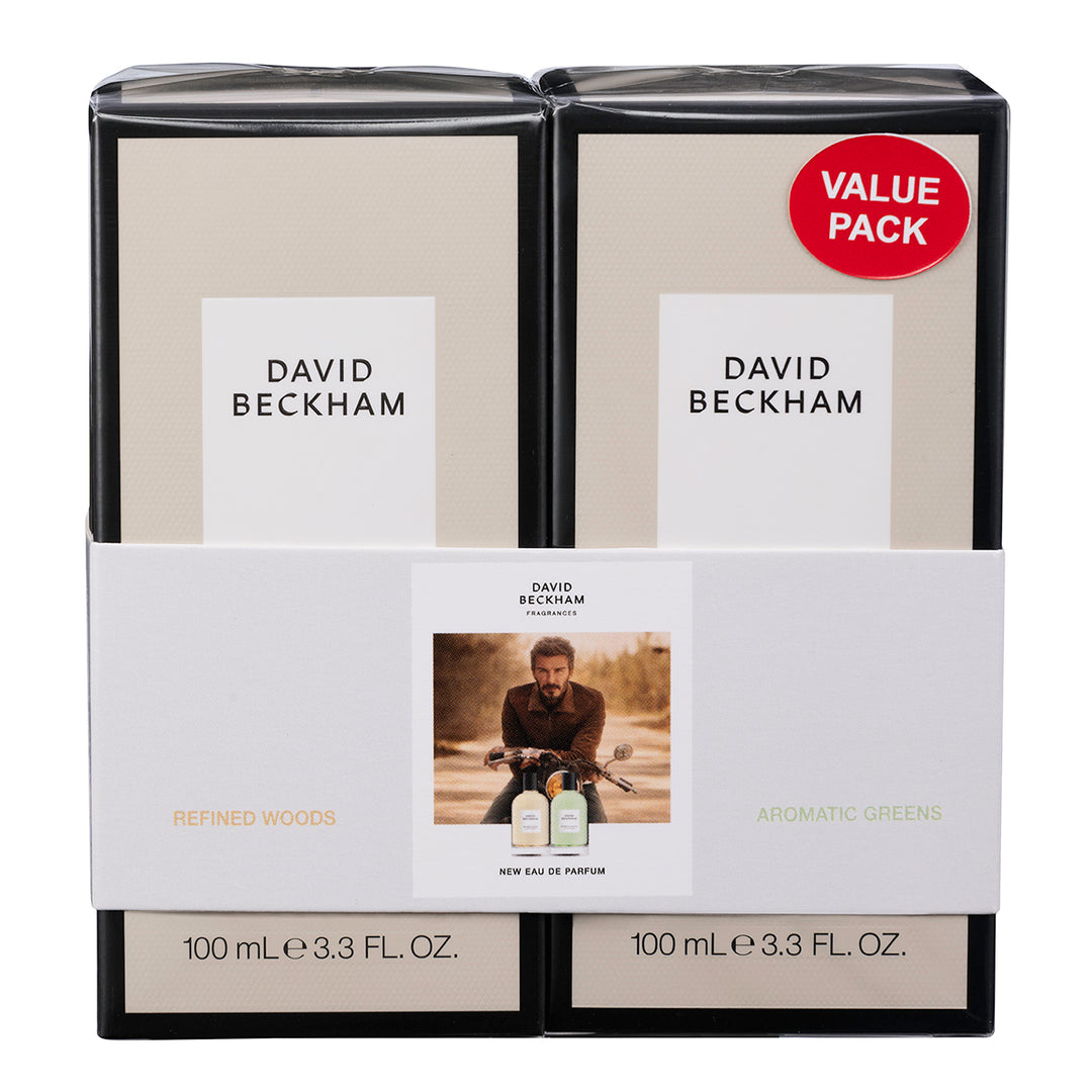 David Beckham Collection Banded Pack - Refined Woods & Aromatic Greens 100ml x 2