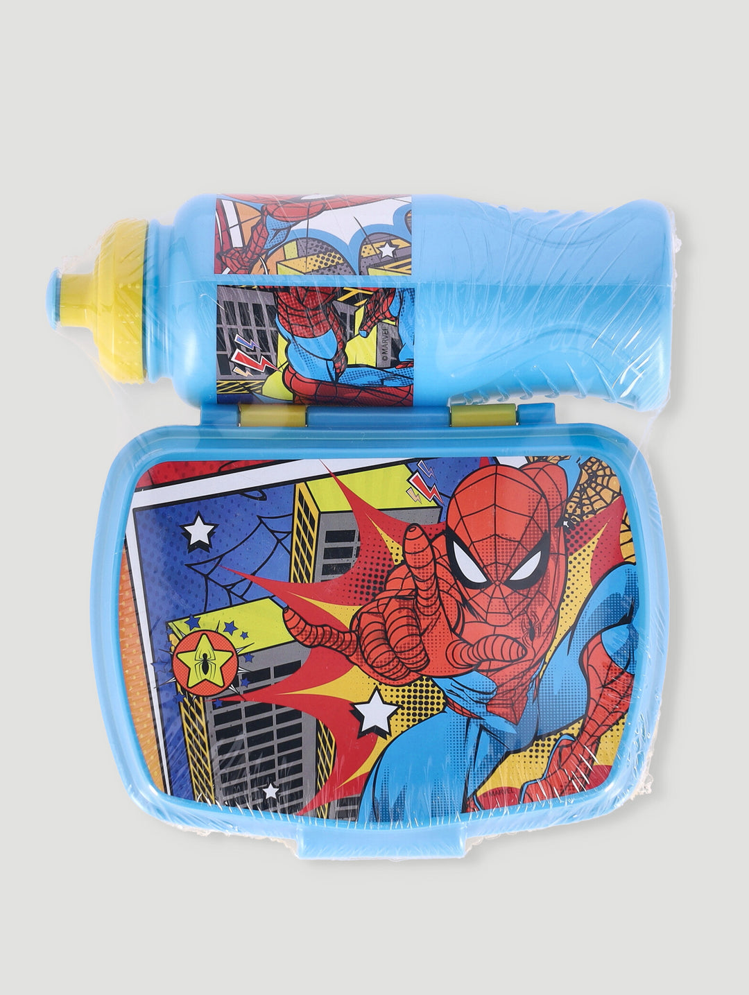 Pre-Boys Spiderman Lunchbox Bottle Set - Blue