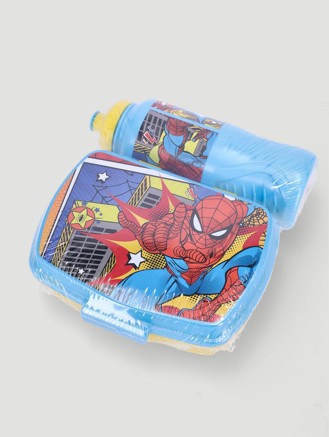 Pre-Boys Spiderman Lunchbox Bottle Set - Blue