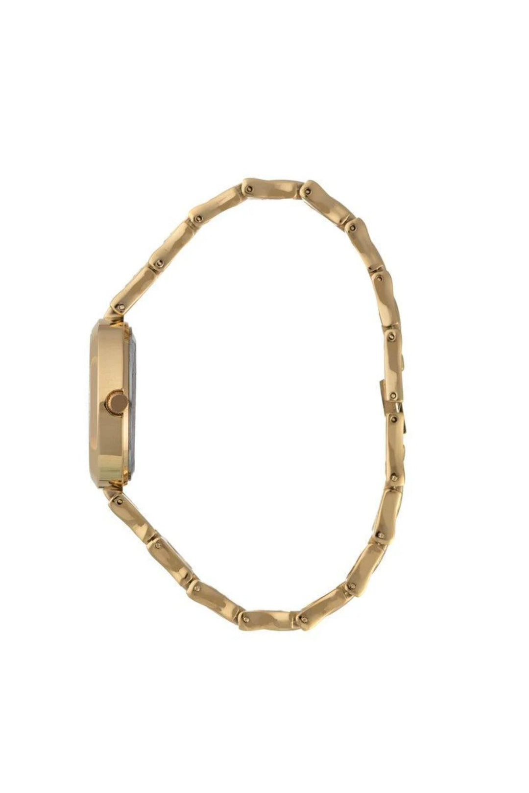 Round Champagne Dial Bracelet Watch - Gold