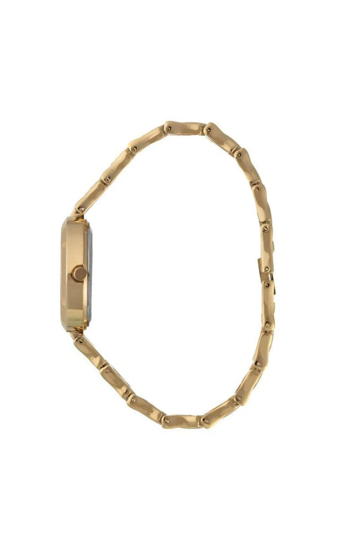 Round Champagne Dial Bracelet Watch - Gold