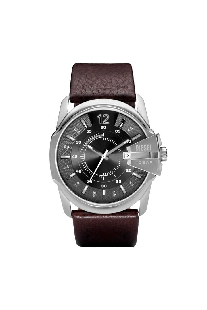 Mens Master Chief Three-Hand Brown Leather Watch
