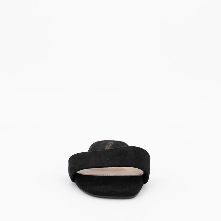 Ladies Mule Push-In Sandal - Black