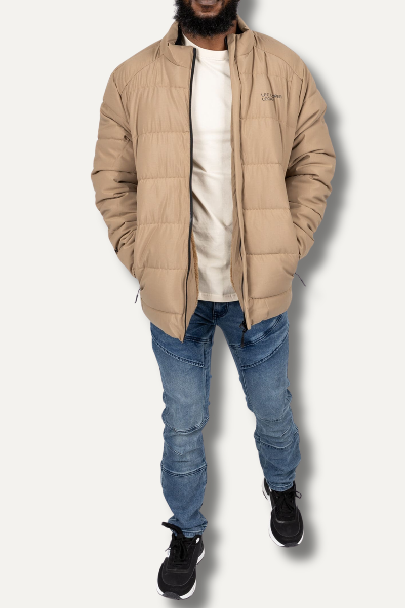 Noam Fur Lined Puffer Jacket - Khaki