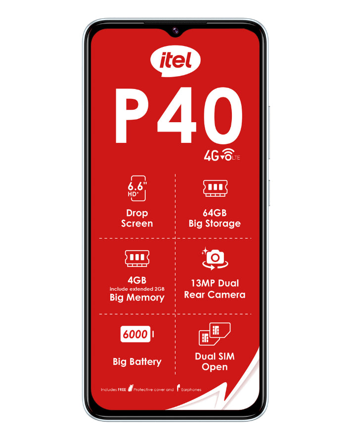 P40 64GB Dual Sim Black Cellphone