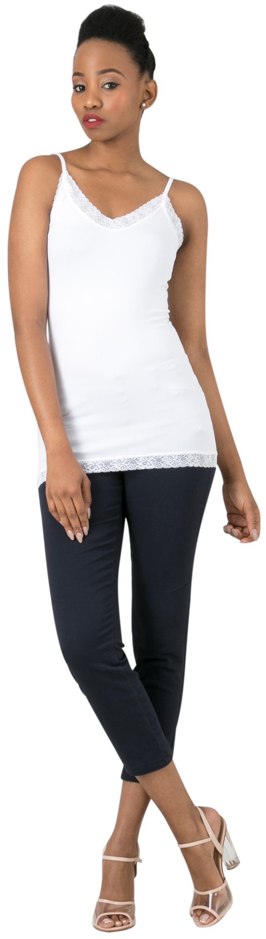 【ゆりさん専用】VESTSHIRRING CAMI TOPS Lace-trimmed vest top - light pink - 1274285006