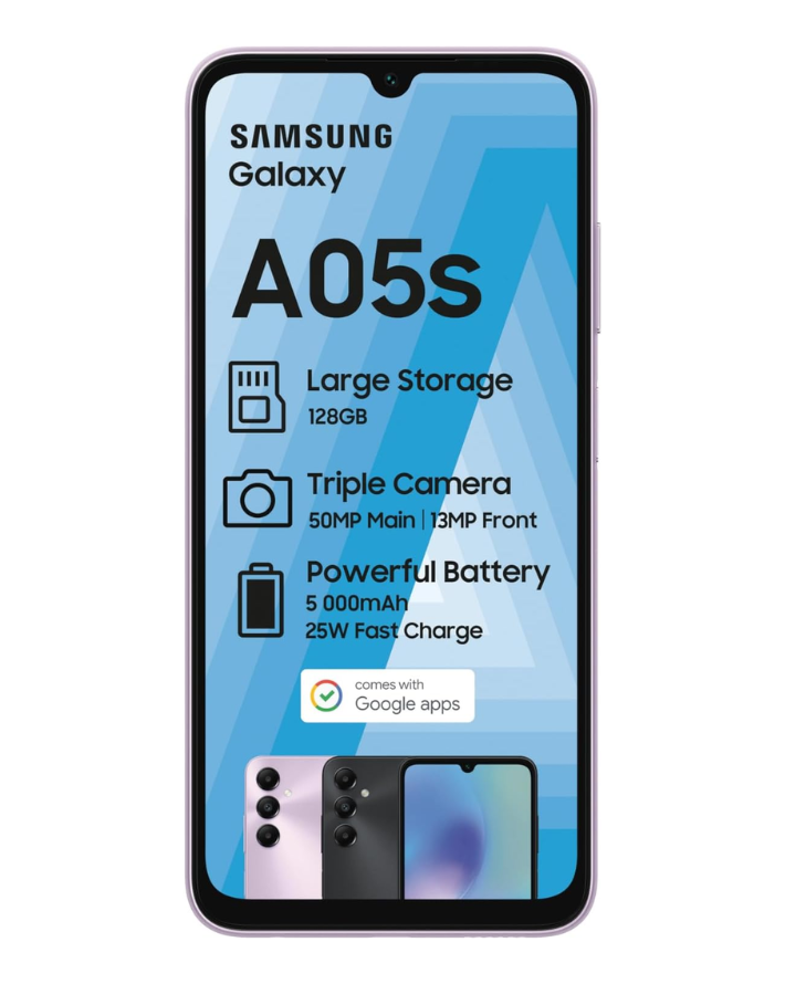 Samsung Galaxy A05s 128GB Daul Sim Cellphone - Purple