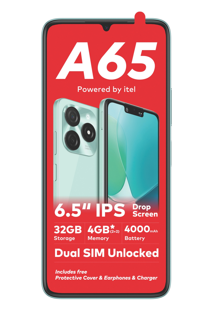 A65 2+32GB 4G Dual Sim Cellphone - Green