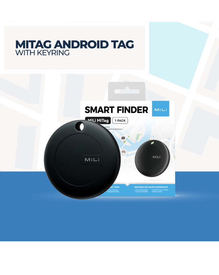 MiTag Android Tag with Keyring - Black