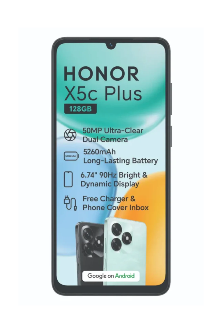 X5c Plus 128GB Box Deal Dual Sim Cellphone - Black