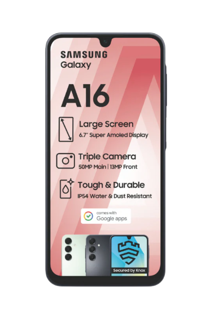 Galaxy A16 128GB 4G Dual Sim Black Cellphone