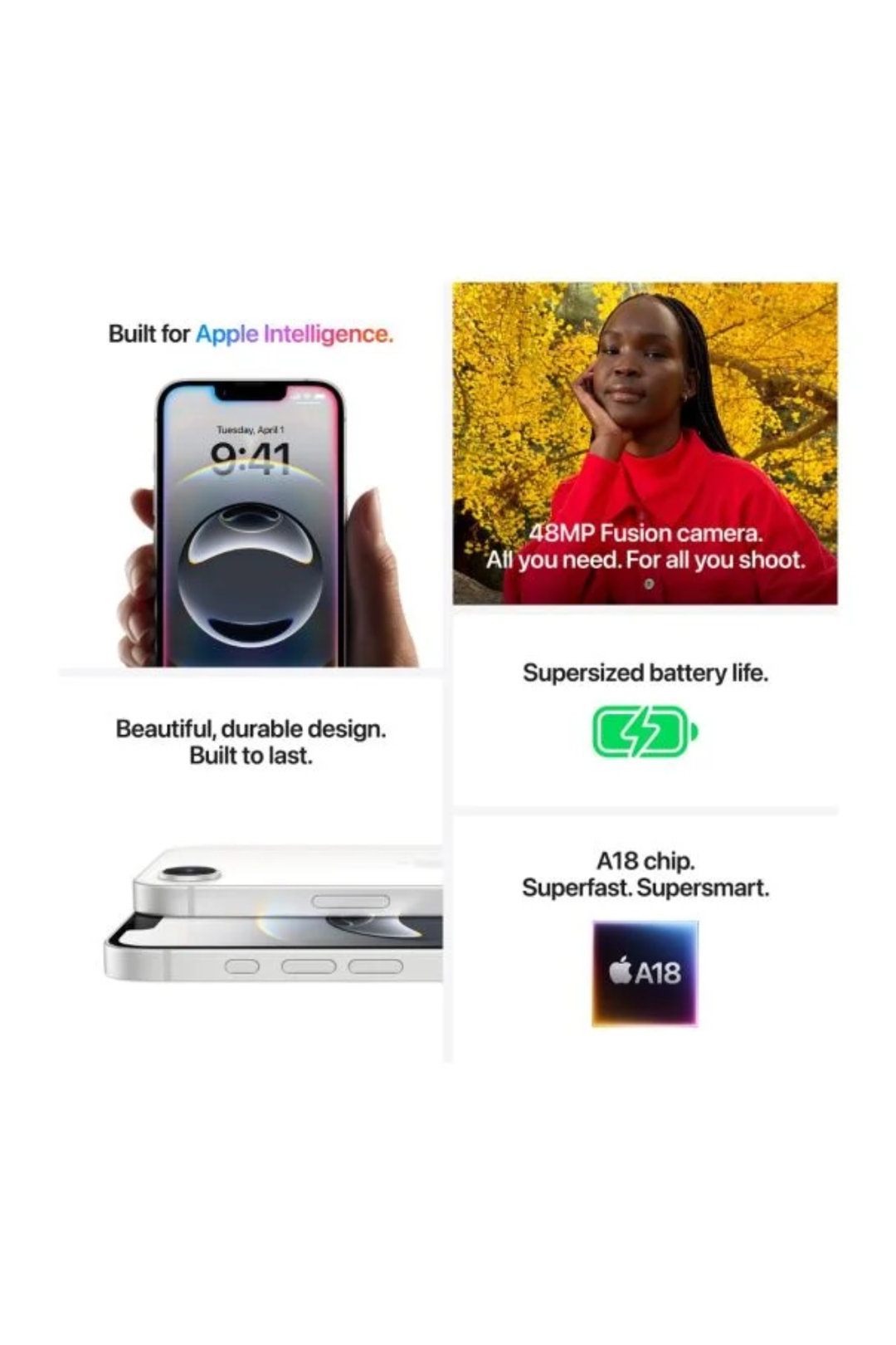 iPhone 16E 128GB Cellphone - Black