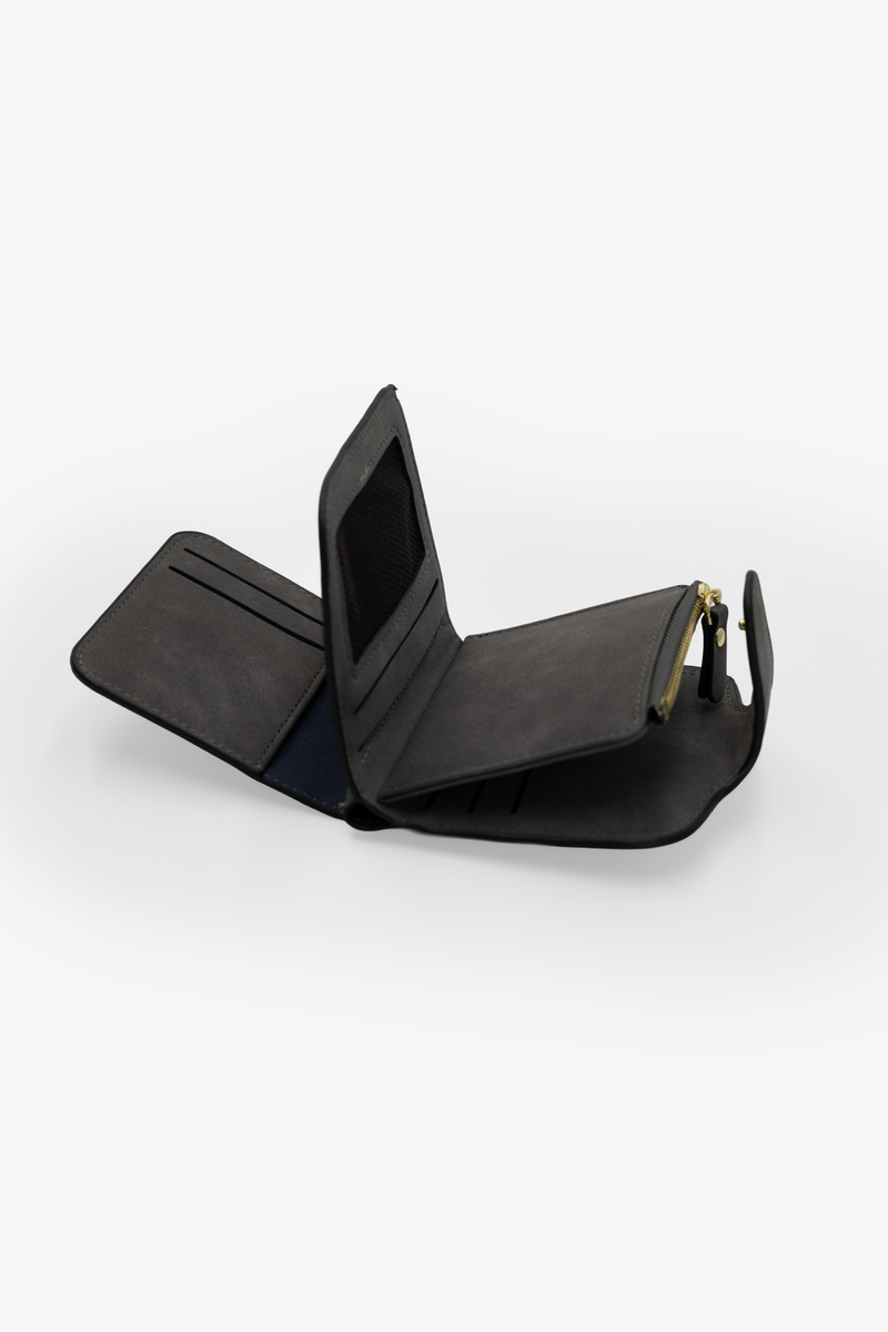Small Bifold Purse - Charcoal