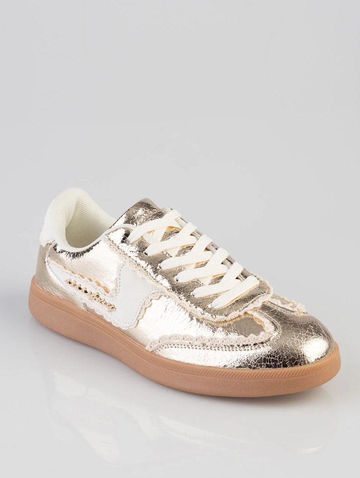 Mylie Textured Sneaker - Gold