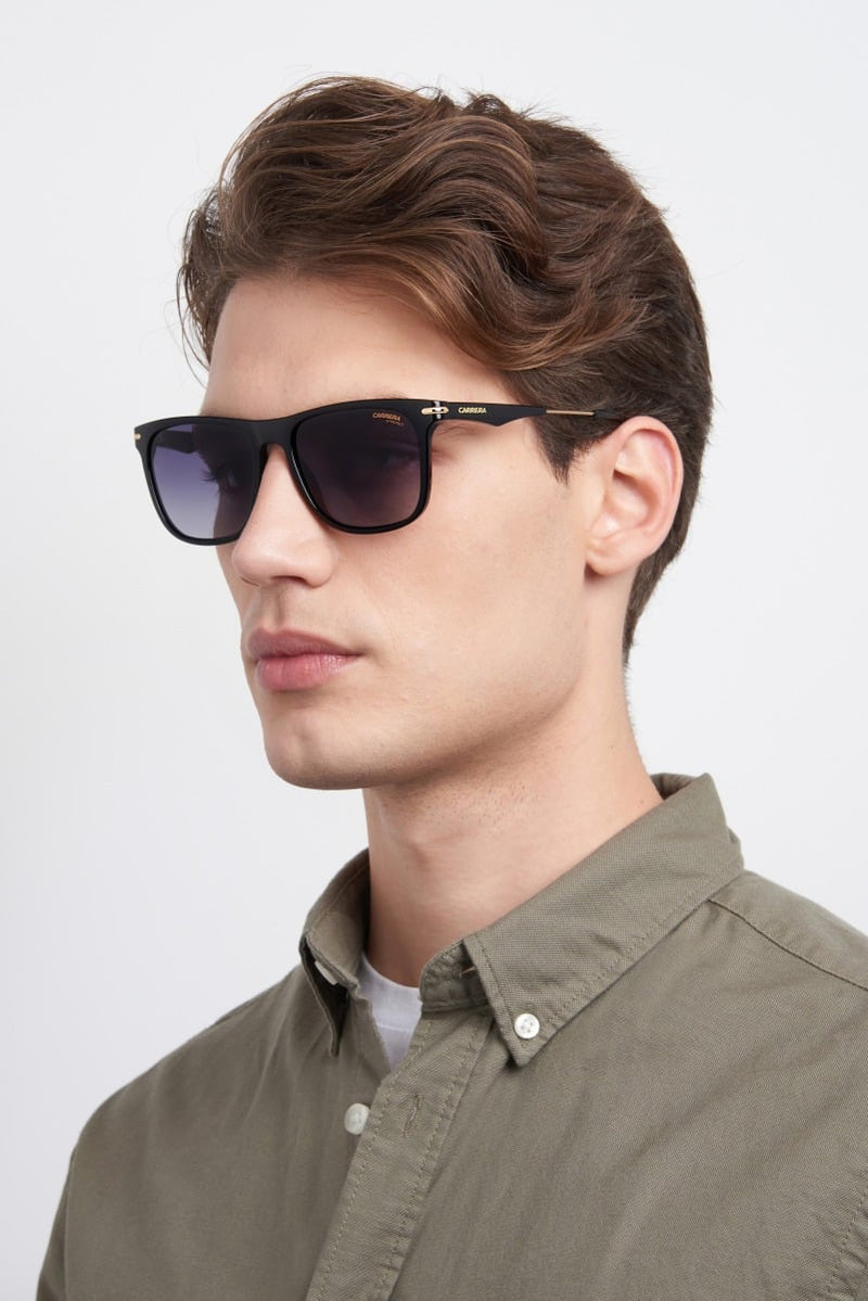 276/S Rimmed Rectangle Sunglasses - Black