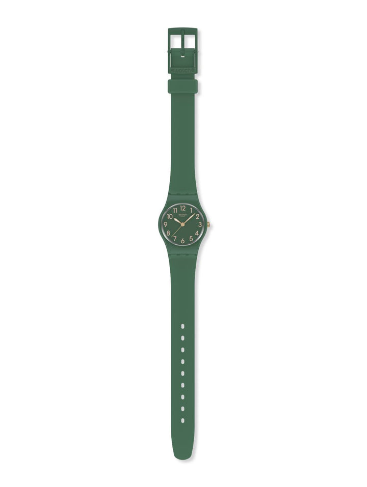 Notes Of Pecan Brown Quartz Dial Watch With Leather Strap - Green