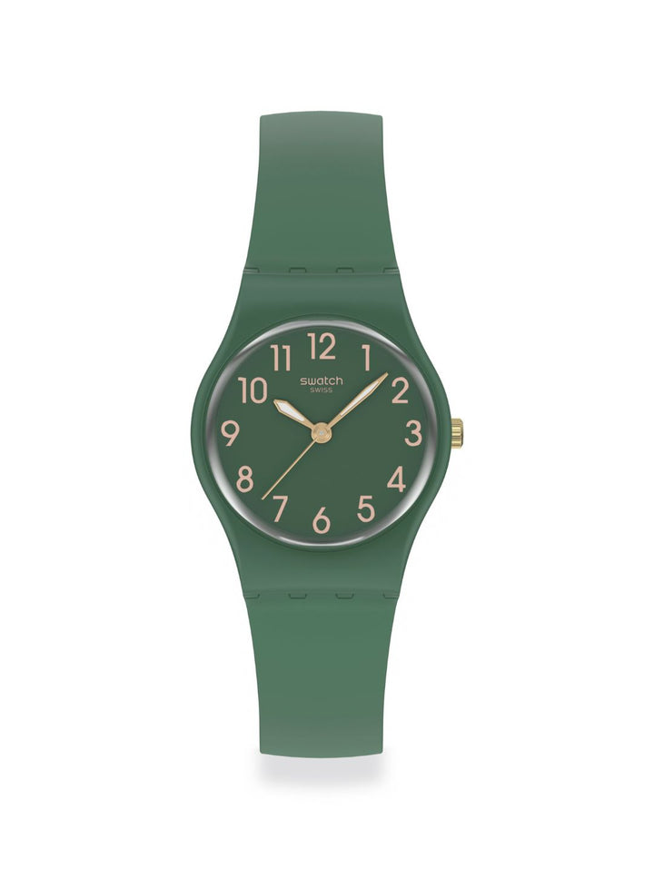Notes Of Pecan Brown Quartz Dial Watch With Leather Strap - Green
