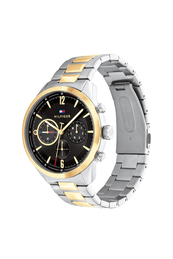 Matthew Two Tone Mens Quartz Stainless Steel Watch - Black