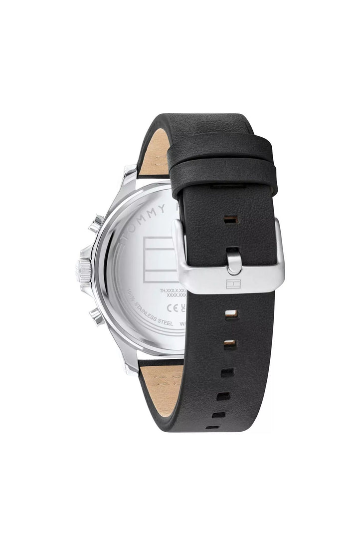 Lance Mens Leather Quartz Watch - Grey