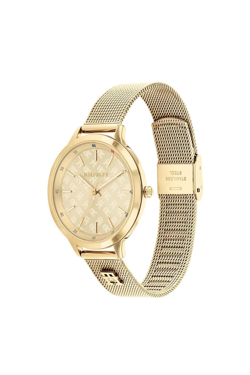 Iris Womens Stainless Steel Quartz Watch - Gold