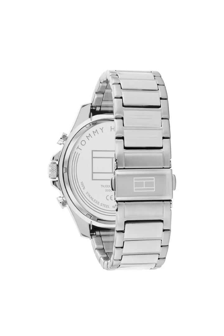 Clark Mens Stainless Steel Quartz Watch - Silver