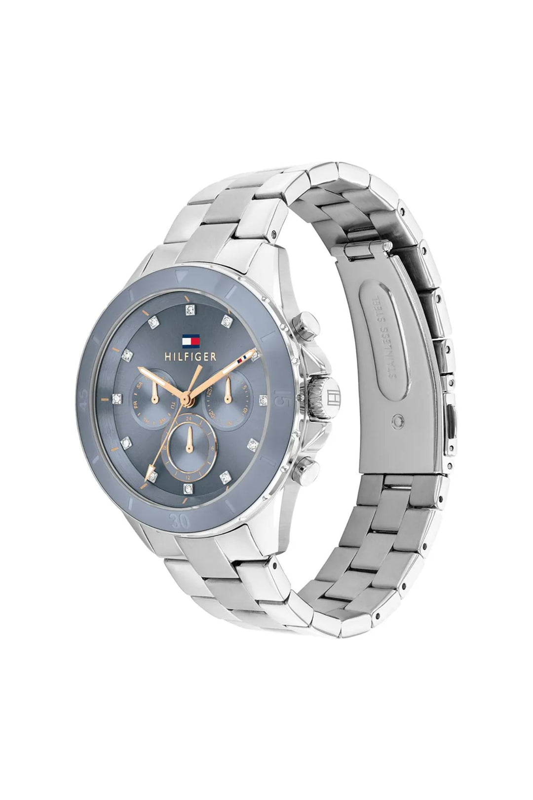Mellie Blue Dial Watch - Silver