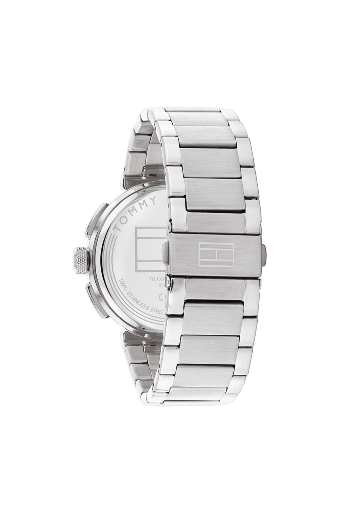 Lorenzo Black Dial Stainless Steel Watch - Silver