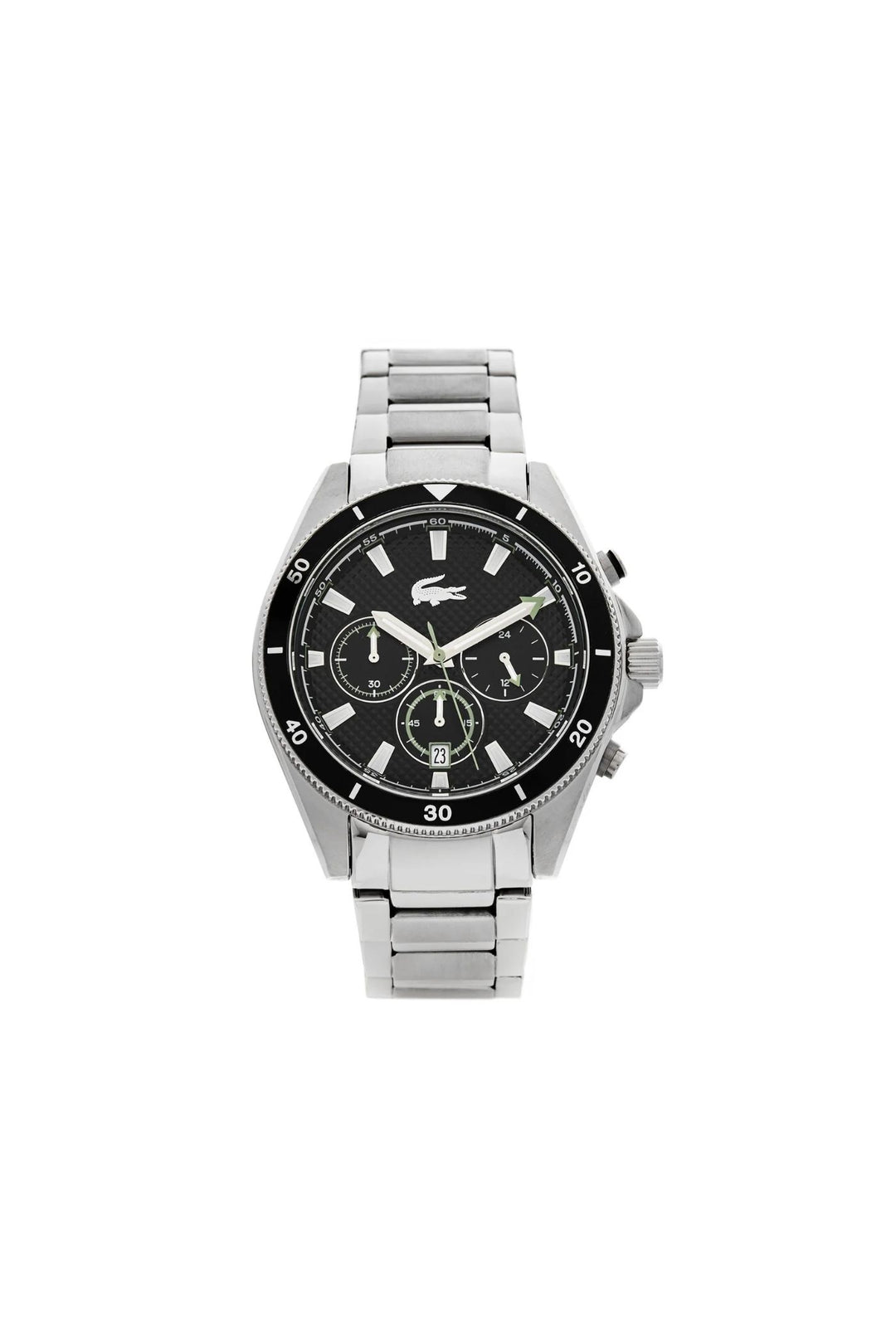 Mainsail 43mm Chrono Stainless Steel Case Black Dial Watch - Silver