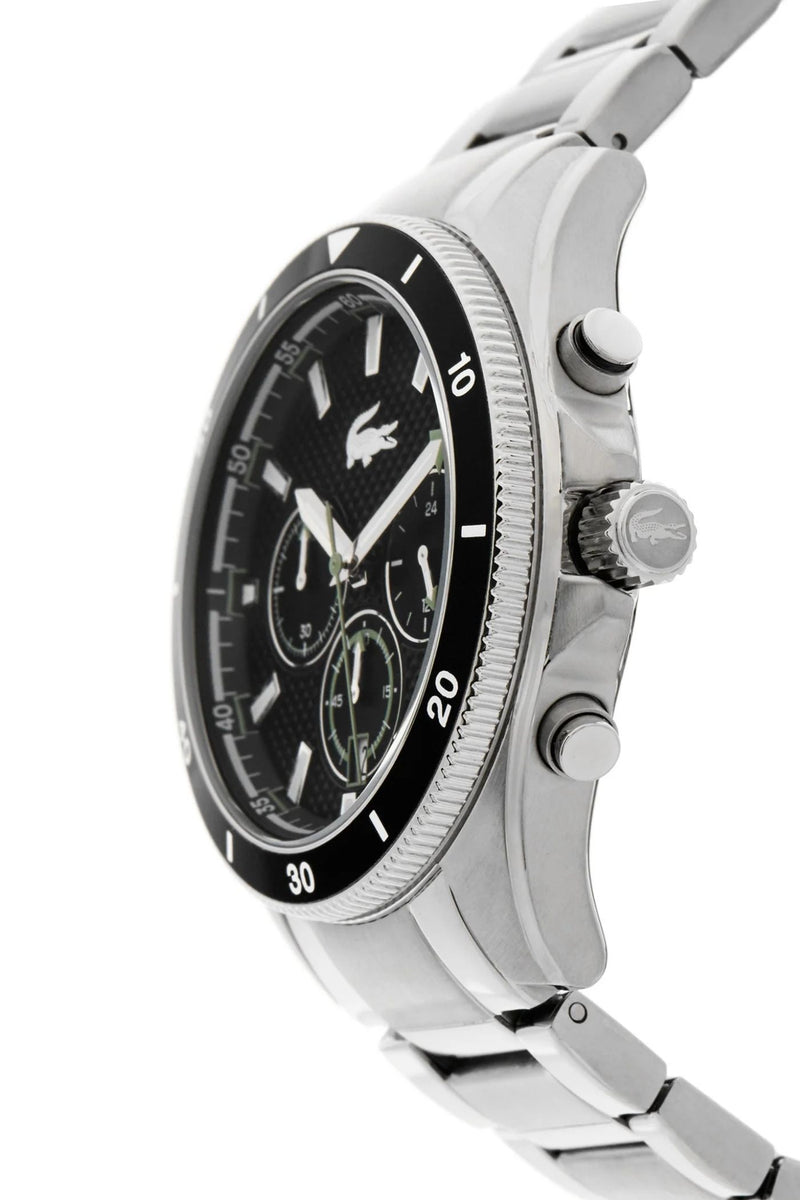 Mainsail 43mm Chrono Stainless Steel Case Black Dial Watch - Silver