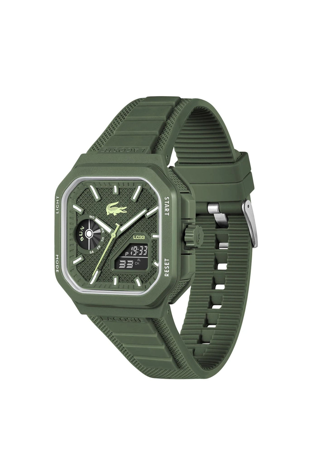 Lc33 Tr90 Case & Square Dial Watch - Army Green
